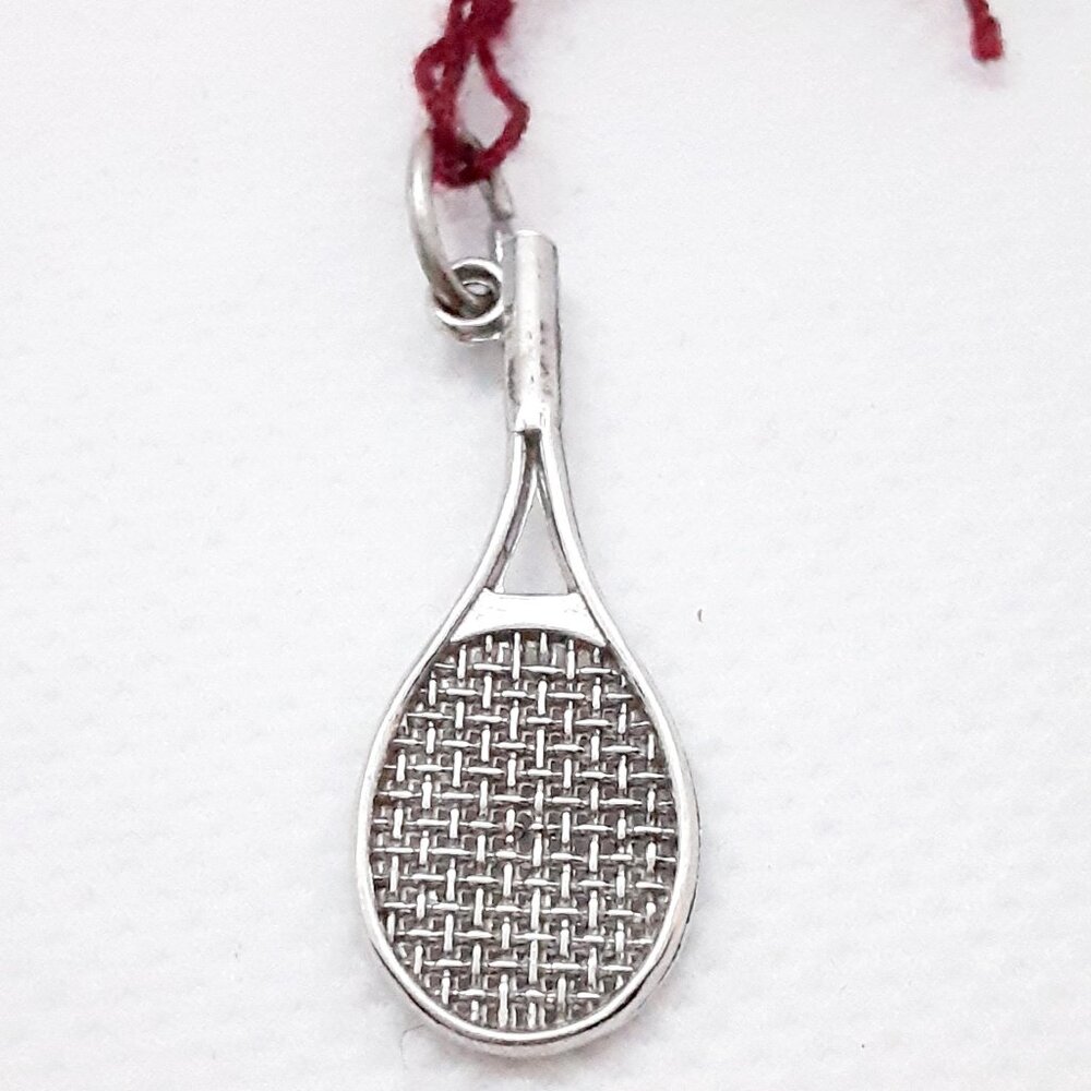 CLOSET SALE!!  NEW Sterling Silver Racquet Charm .4 grams